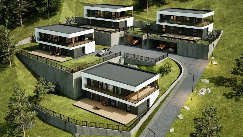 boligfelt 3D visualisering